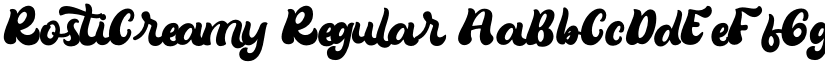RostiCreamy Regular font