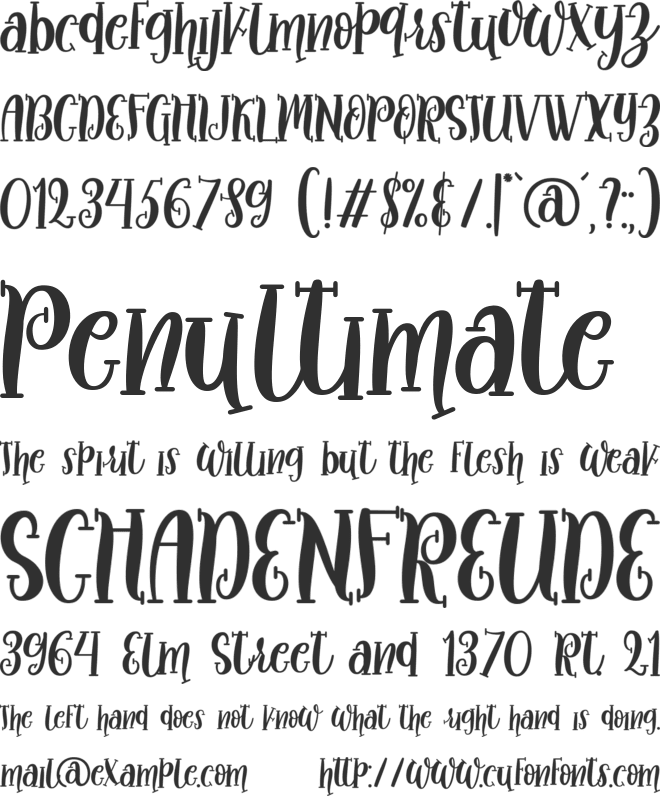 Hello Wondey font preview