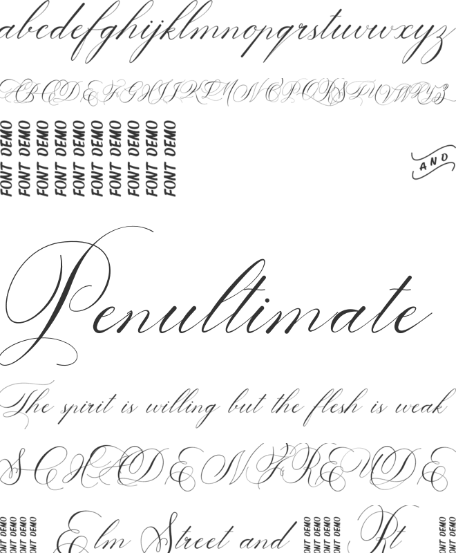 David And Sovhie font preview