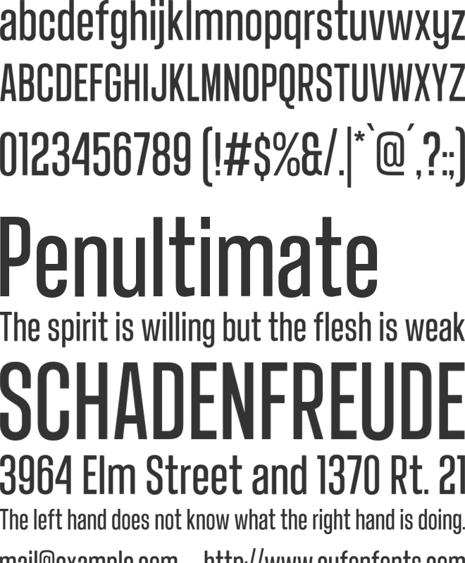 Landasans font preview