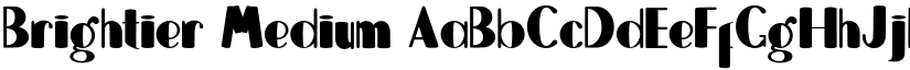 Brightier Medium font