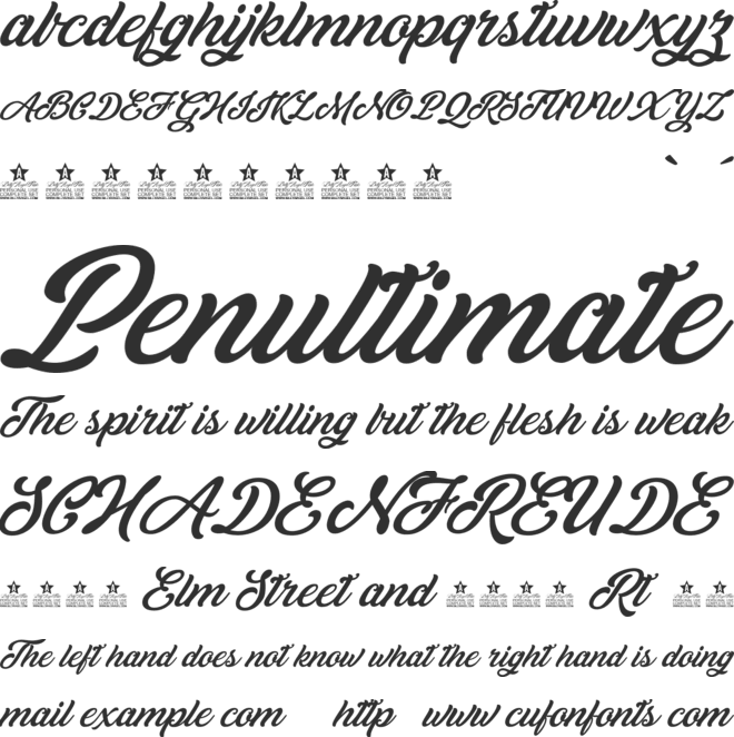 Skywalker Personal Use font preview