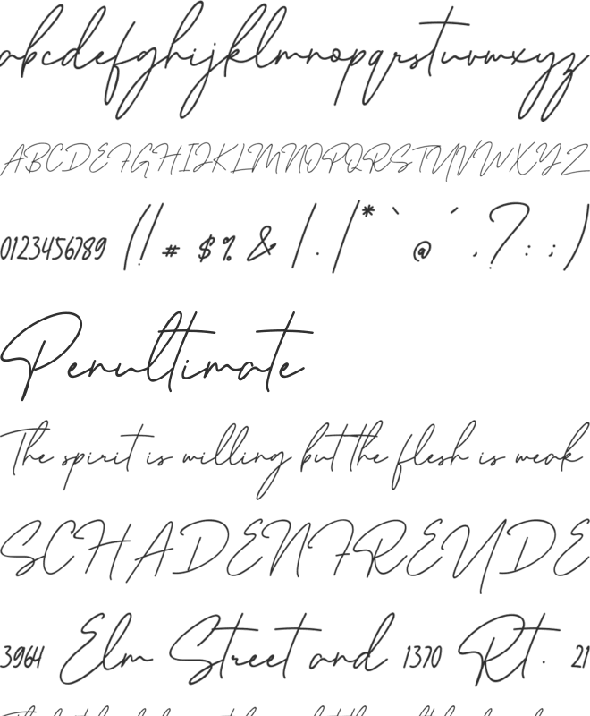 Ralline font preview
