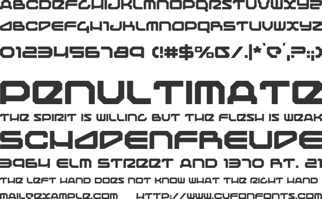 Traveler font preview