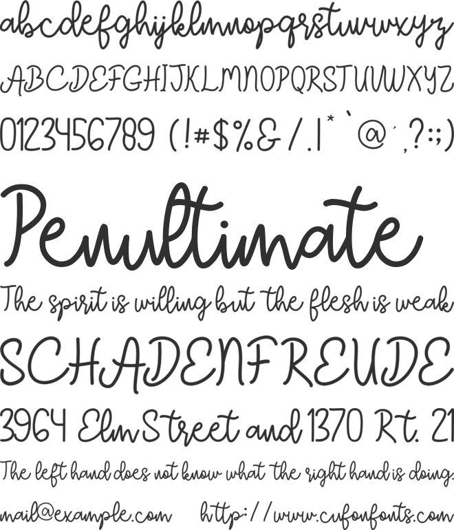 Chesta font preview