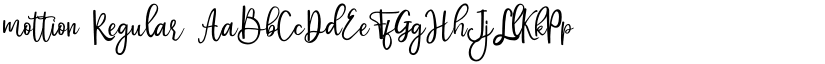 mottion Regular font