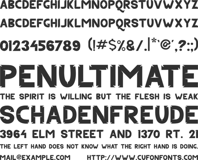 DURALIT font preview