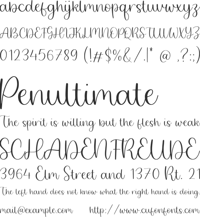 Twirly Ballerina font preview