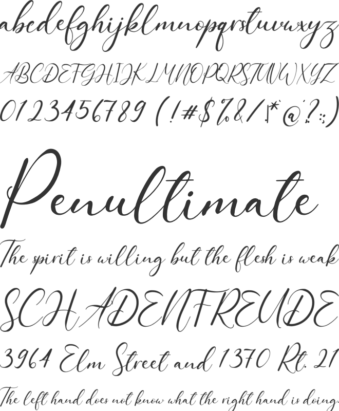 Heallington font preview