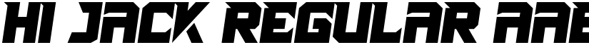 Hi Jack Regular font