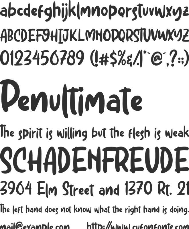 Honnestly font preview