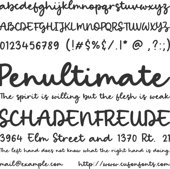 Bright Candy font preview