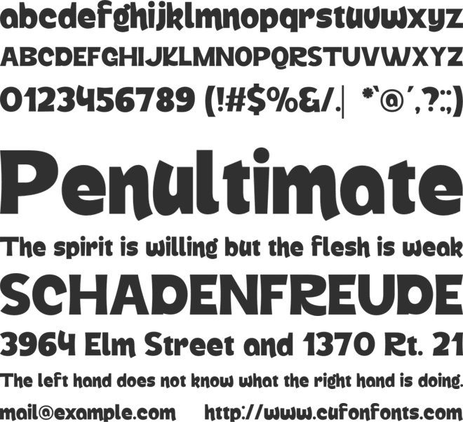 Winear font preview