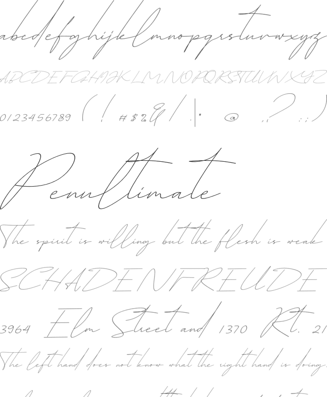 Thrainly Sellier font preview