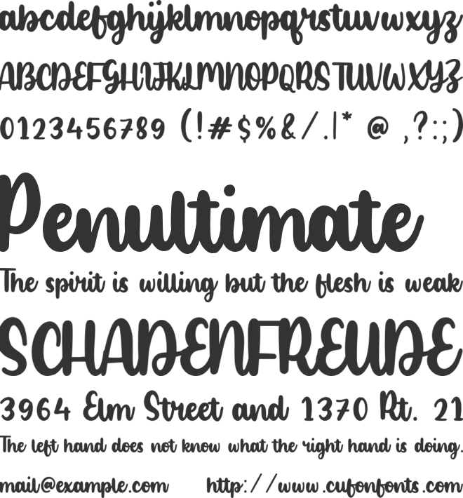 Blonde Unicorn font preview