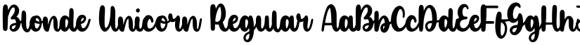 Blonde Unicorn Regular font