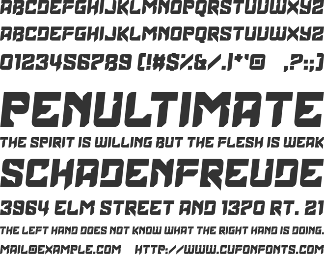 Elder Head font preview