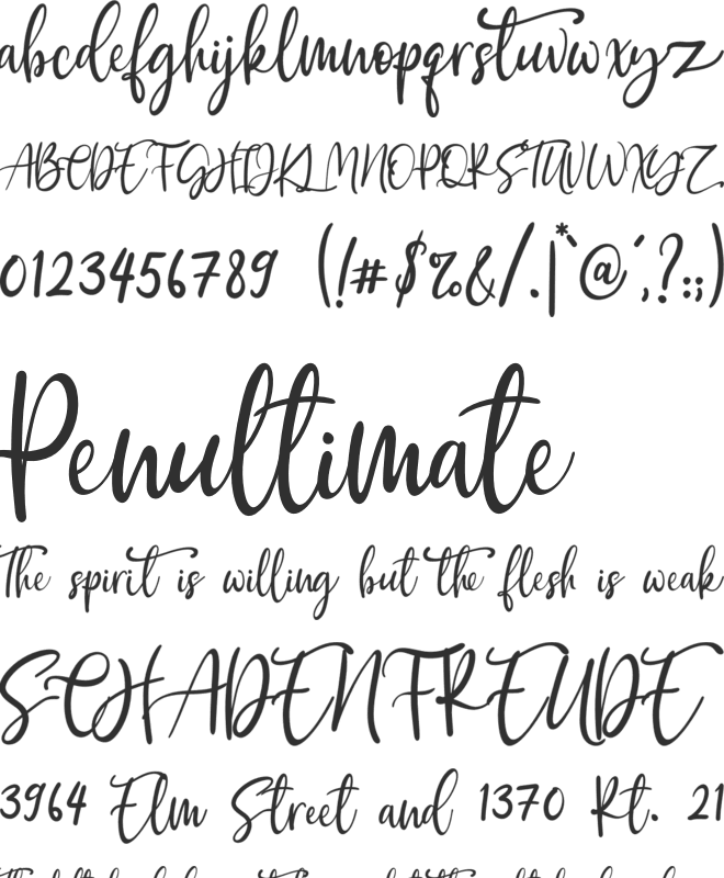 Kayliee Mightness font preview