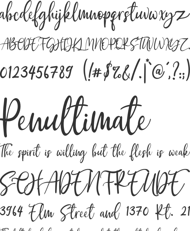 Kayliee Mightness font preview