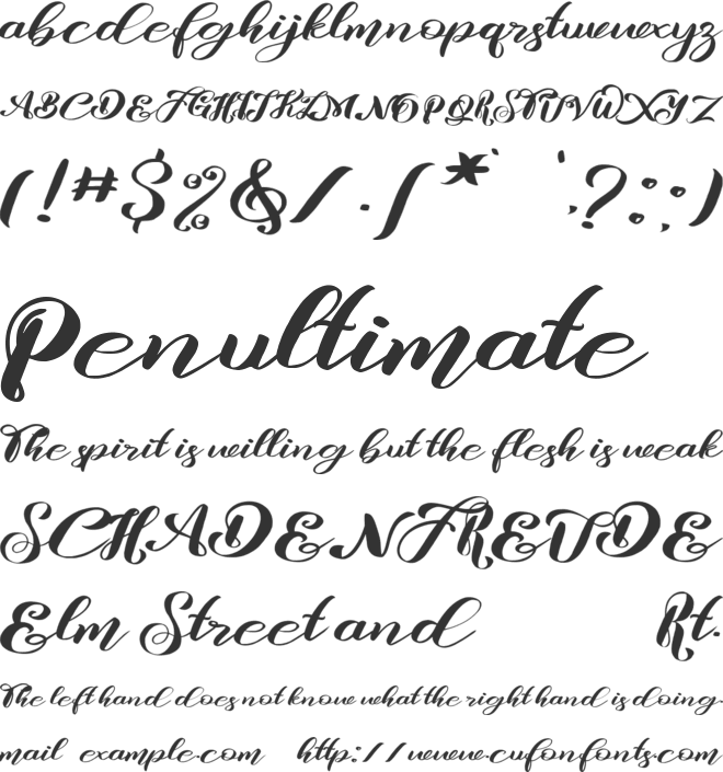 Risalove font preview