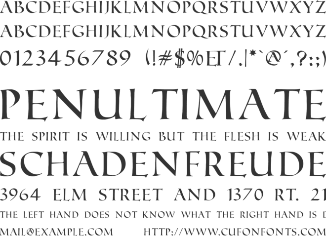 Roman Caps font preview