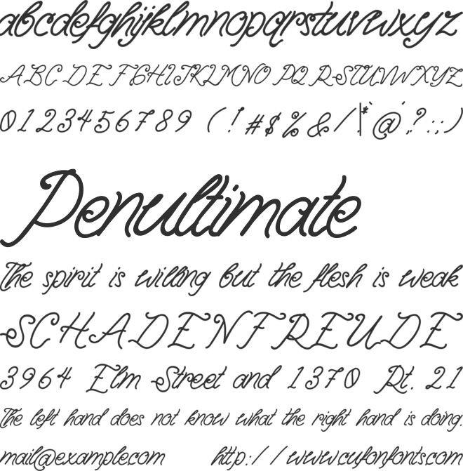 Yellow Leaf font preview