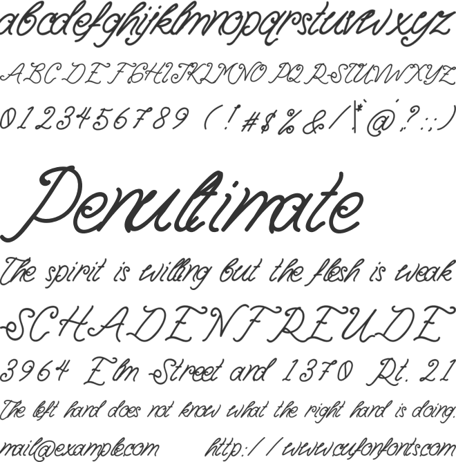 Yellow Leaf font preview