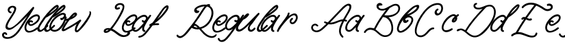 Yellow Leaf Regular font