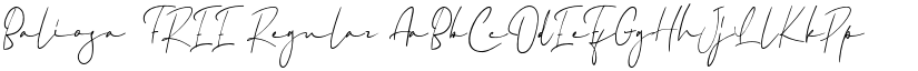 Baliosa FREE Regular font