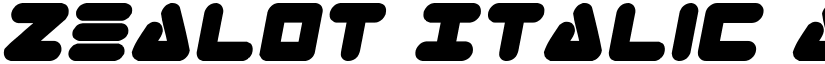 Zealot Italic font
