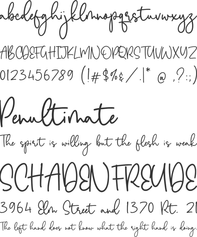 Melwisa Jameson font preview