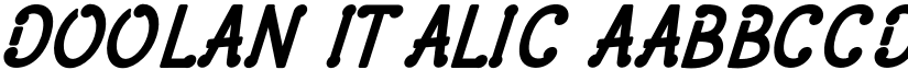 DOOLAN Italic font