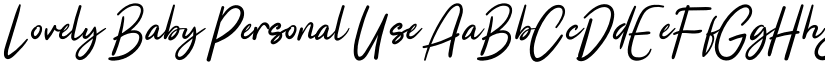 Lovely Baby Personal Use font
