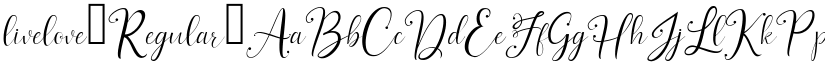 livelove Regular font