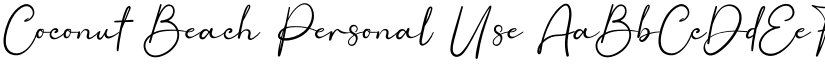 Coconut Beach Personal Use font