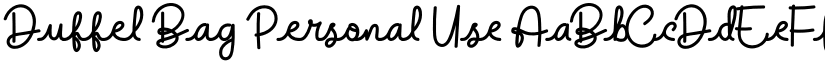 Duffel Bag Personal Use font