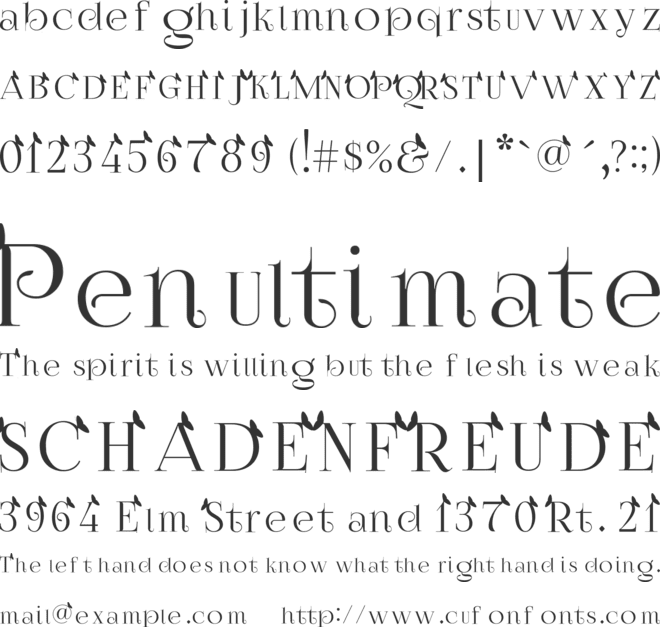 Camelia font preview