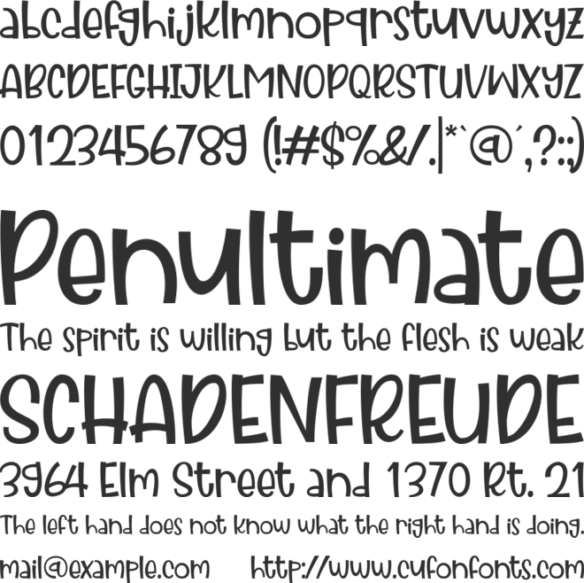Jolly Rainbow font preview