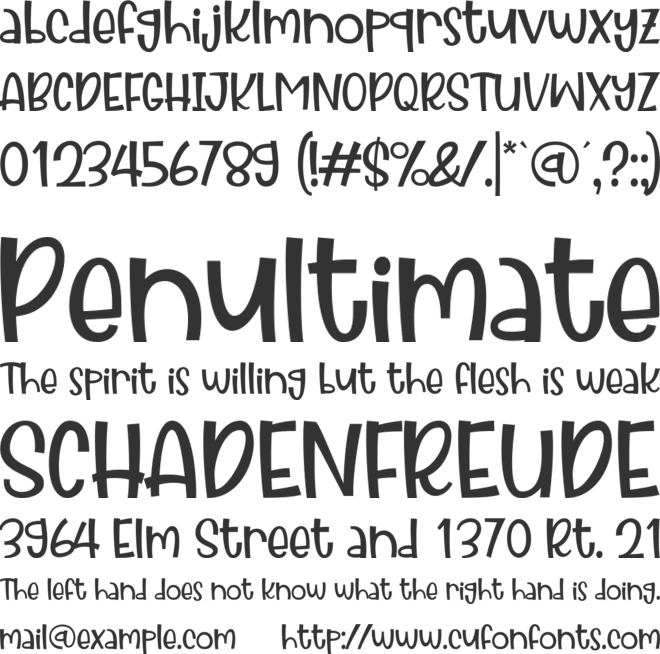 Jolly Rainbow font preview