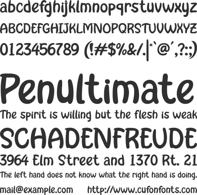 Misellia And Friend font preview