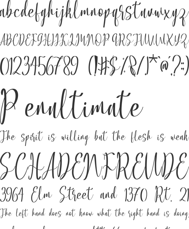 allacarte font preview