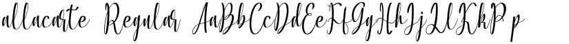 allacarte Regular font