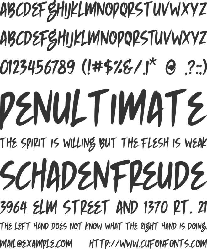 NIGHT HUNTER font preview