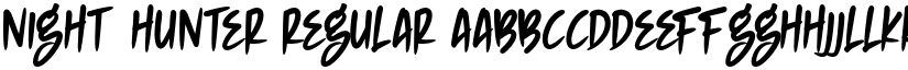 NIGHT HUNTER Regular font