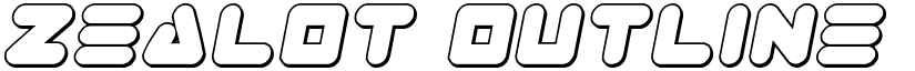 Zealot Outline Italic font