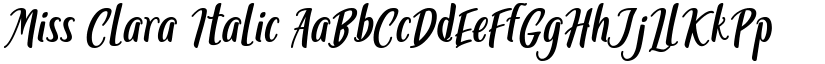 Miss Clara Italic font