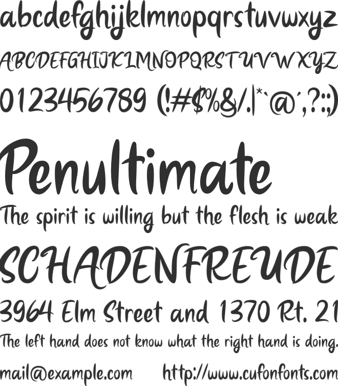 Marigolds font preview