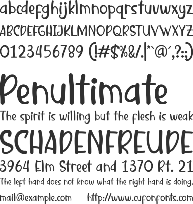 Kwacyland font preview