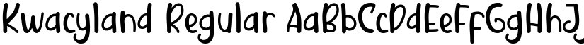 Kwacyland Regular font