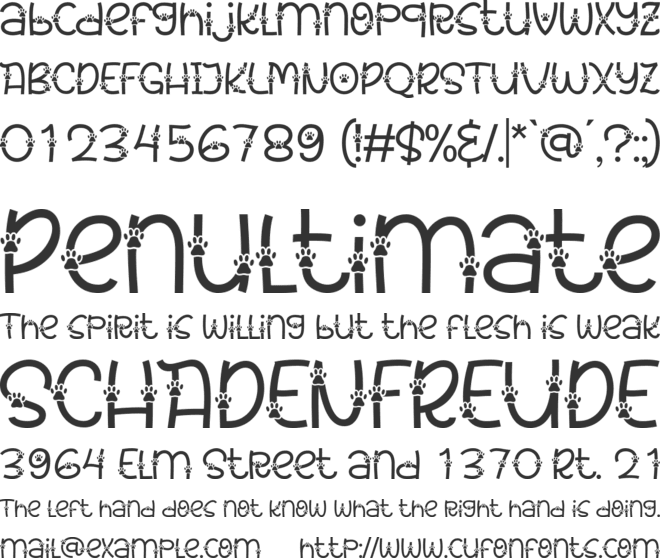 Ramen Neko Two font preview